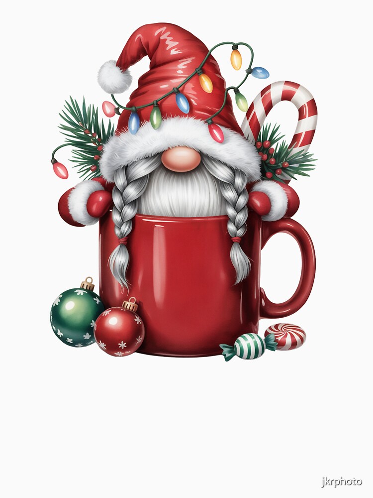 Christmas Gnome in mug by jkrphoto