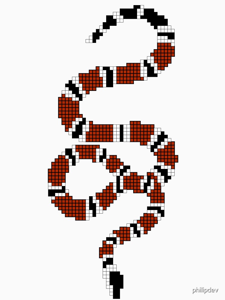 Red snake (Anti Coding Coding Club, white, black, red) by philipdev