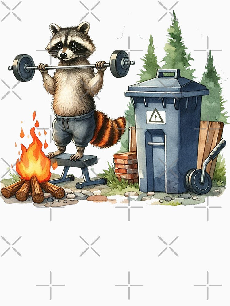 Raccoon Gym by vectcd