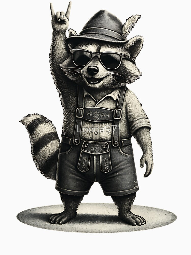 Raccoon leather trousers traditional costume for Oktoberfest by Loona97