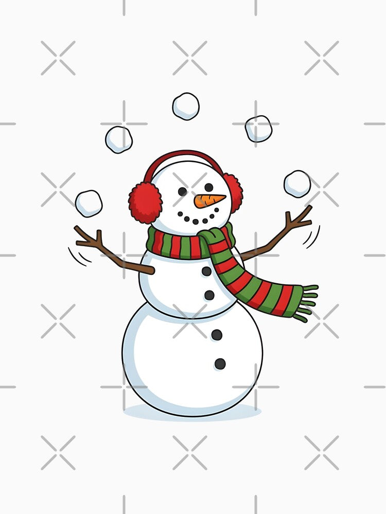 Juggling Snowman Winter Circus - Funny Christmas Holiday Gift by Abdeelol
