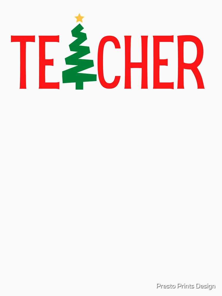 Teacher Christmas Tree | Teacher Christmas Gift | Teacher Xmas Gift by Presto Prints Design