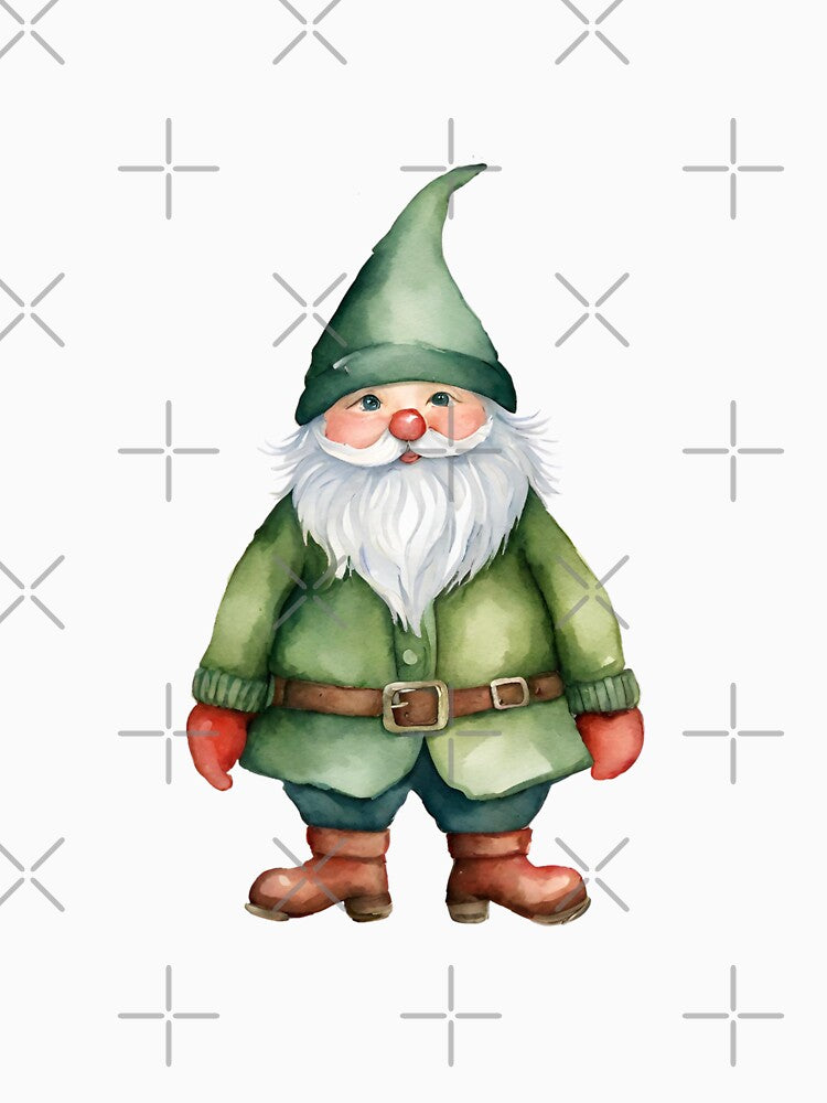 Watercolor Green Gnome by silviaol