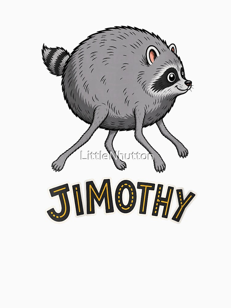 Jimothy Chubby Raccoon Funny Round Trash Panda Cute Animal by LittleNhutton