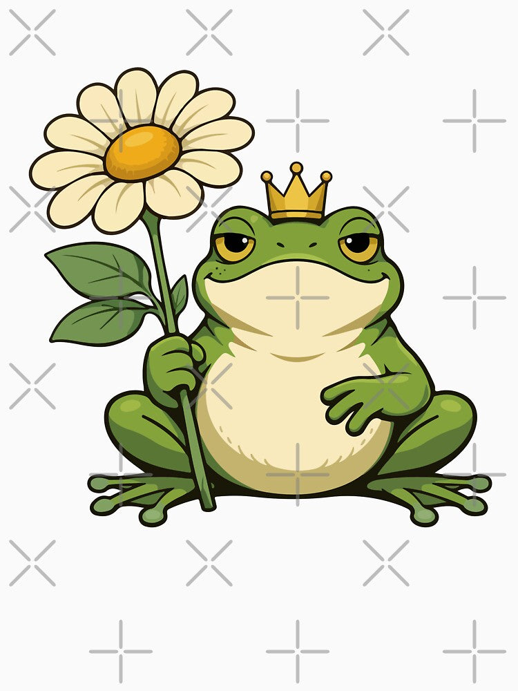 Frog Prince Cartoon with Daisy by stylishdzign