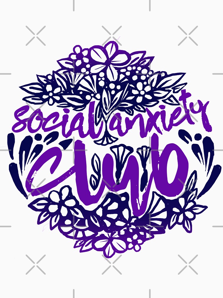 Social Anxiety Club Flower Style (deep blue and violet colors) by DarrriaDesign