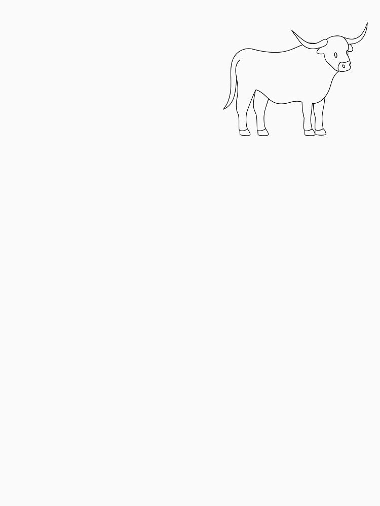 Highland Cow Elegant 2 Line Art Gift by OneLine Studio