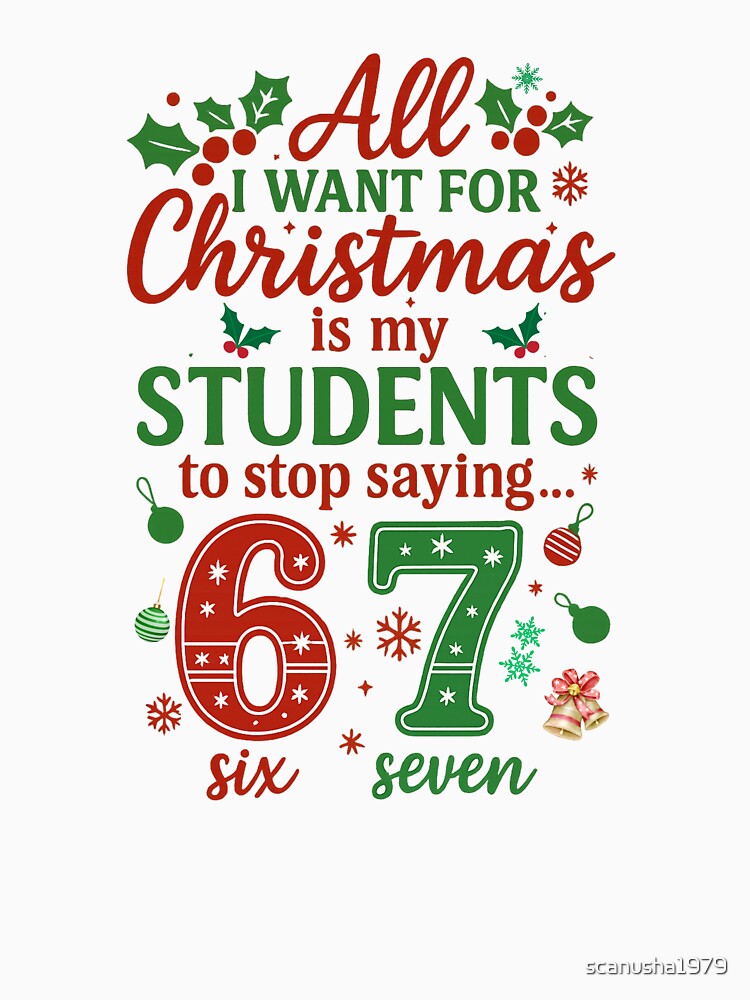 Funny Teacher Christmas Quote – All I Want for Christmas Is My Students to Stop Saying 67 by scanusha1979