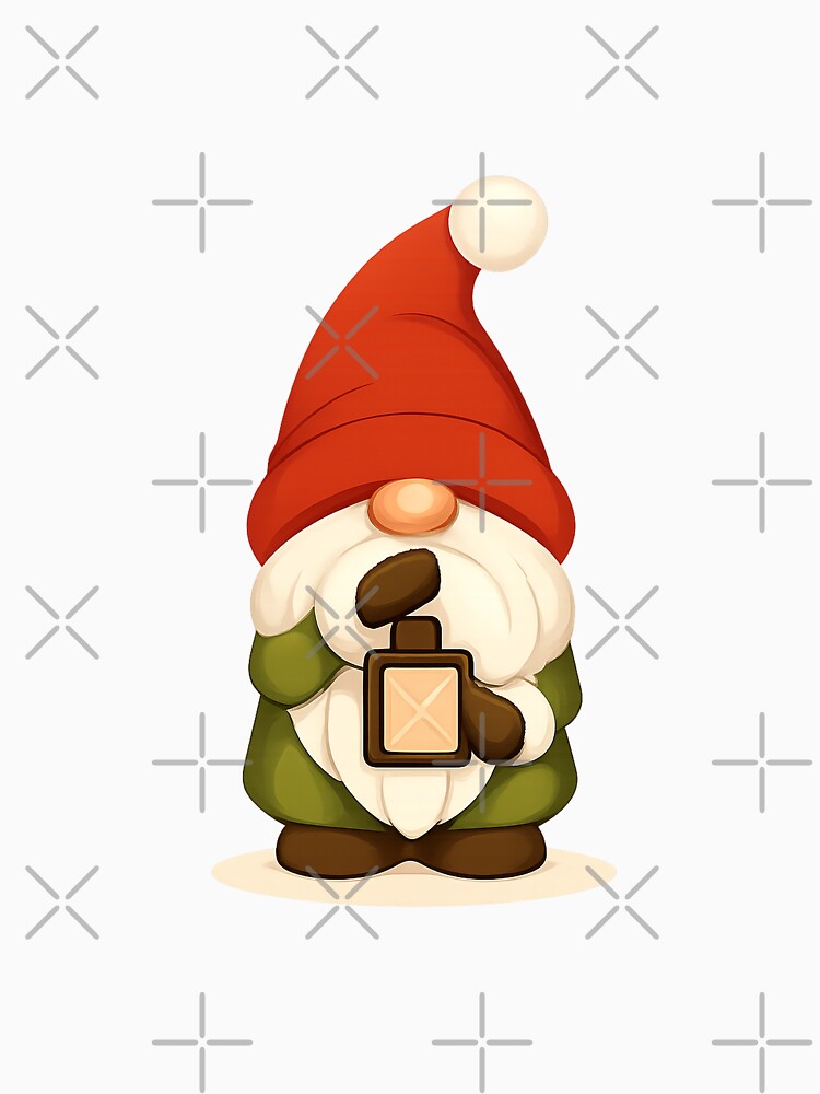 Christmas Gnome with Lantern – Minimal Nordic Holiday Art by Fernova