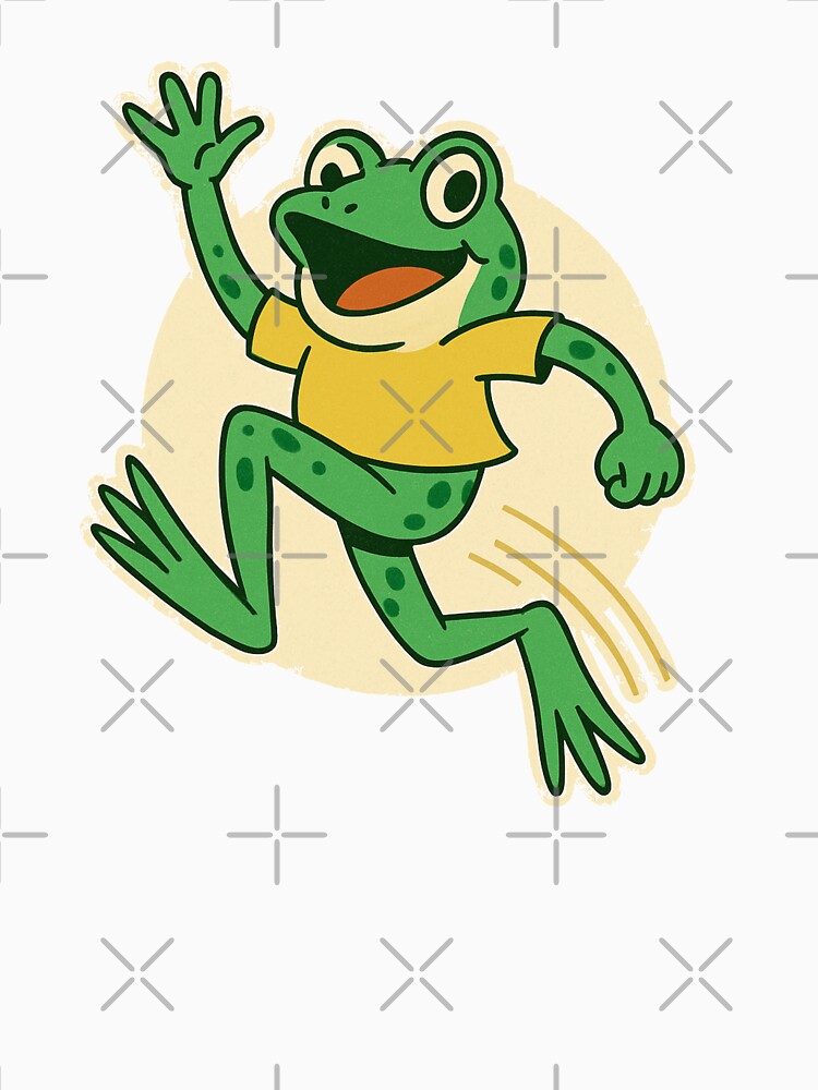 Portland Frog Hop Squad – Retro Cartoon Design by LunarBones
