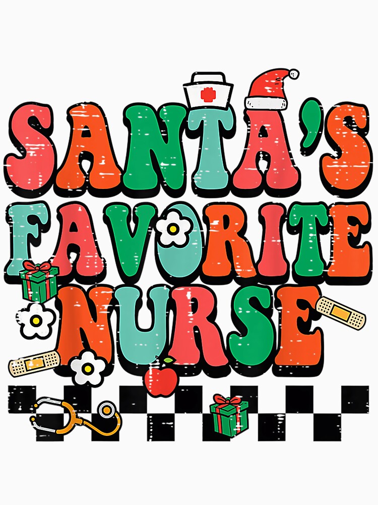 Classic Retro Merry Vintage Santas Nurse Christmas Favorite by Olincristie