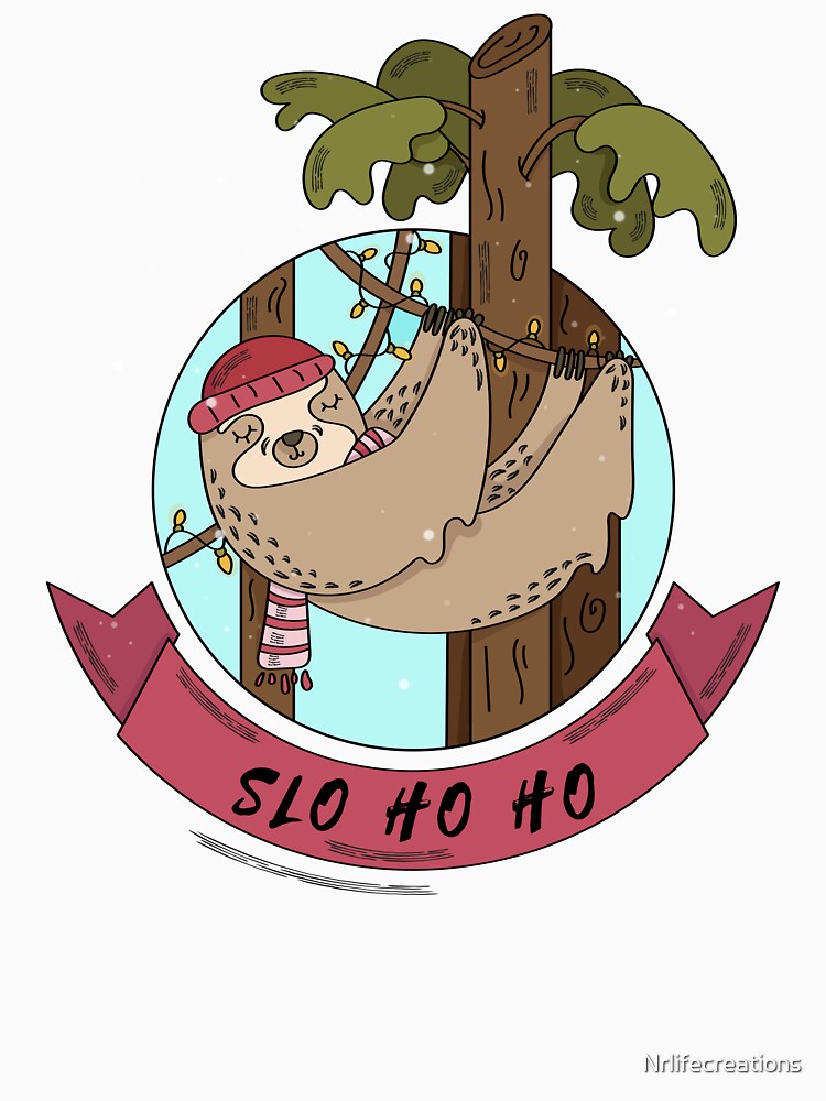 Slo Ho Ho Sloth Christmas Shirt, Sloth Lover Shirt, Funny Christmas Shirt, Christmas Party Shirt by Nrlifecreations