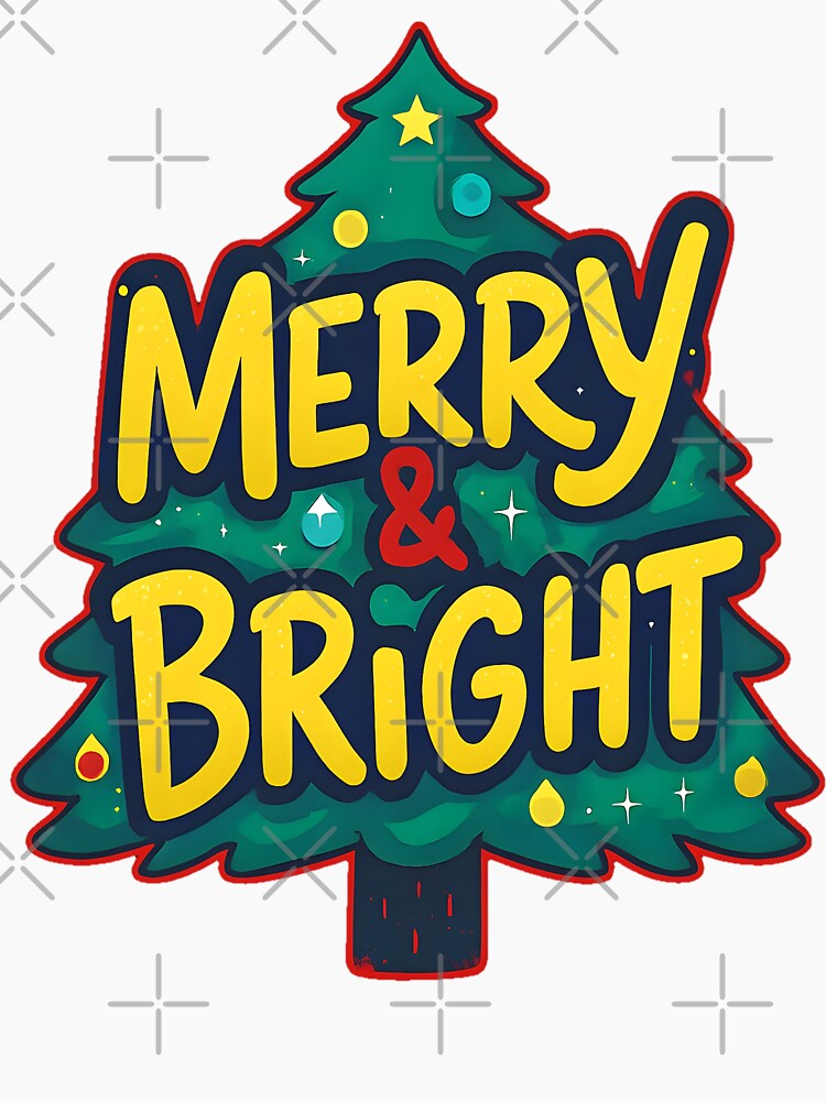 Merry And Bright Christmas Tree by AlphaTeez