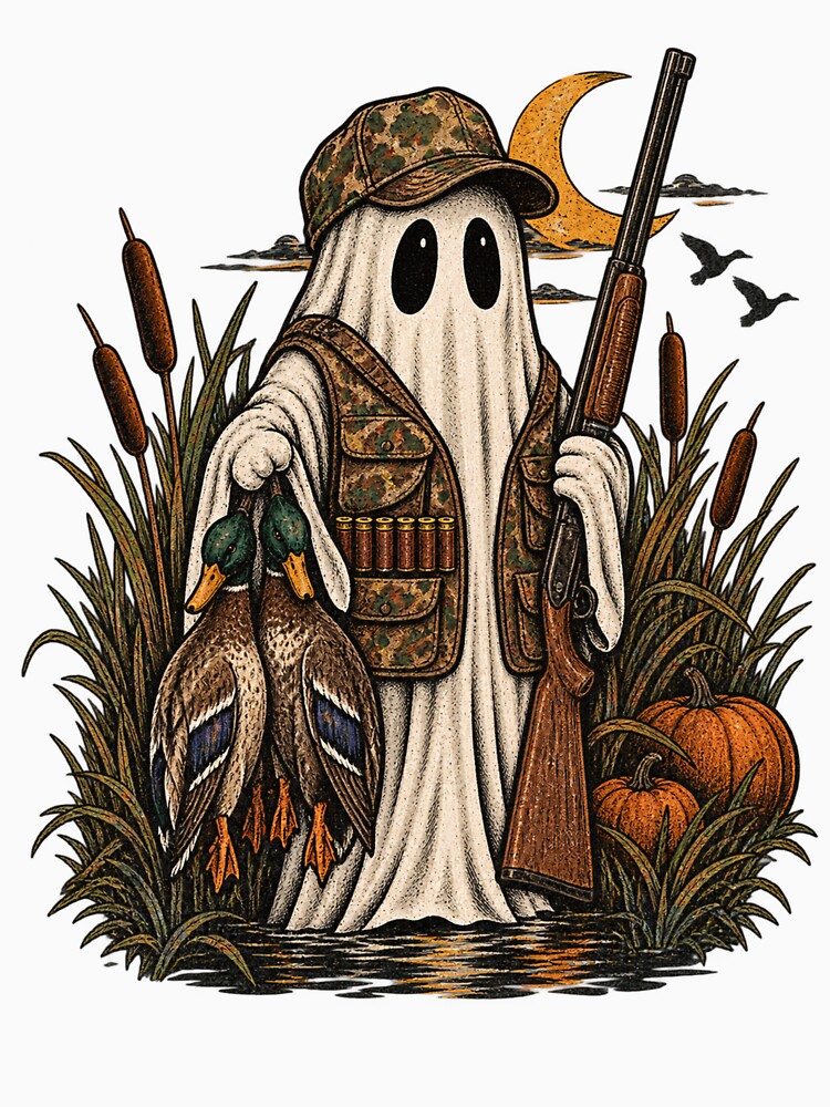 Vintage Ghost Duck Hunting Halloween by Shopex10