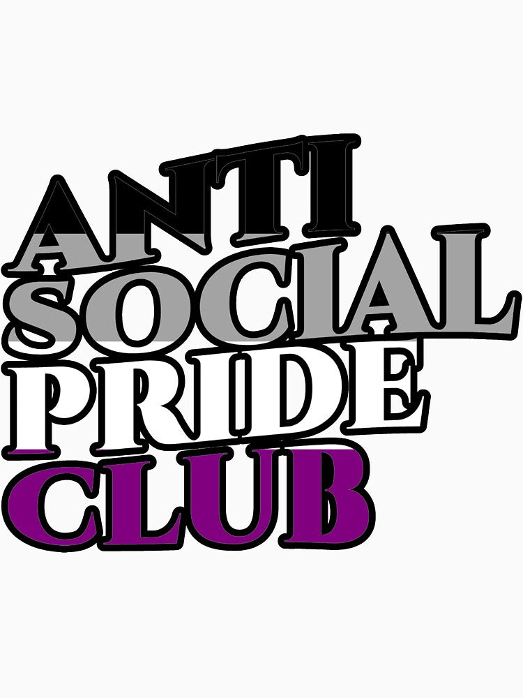 Anti Social Pride Club Asexual Pride Flag by FunnyGayGuy