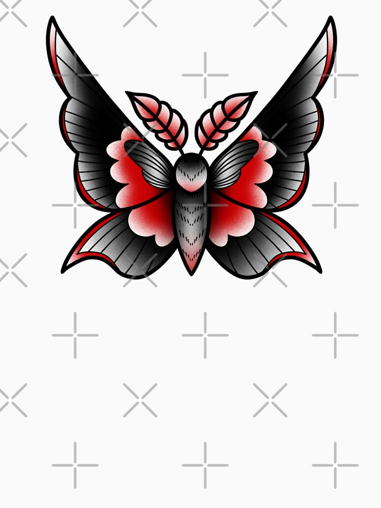 Black and Red Gothic Moth by gabbynrodriguez