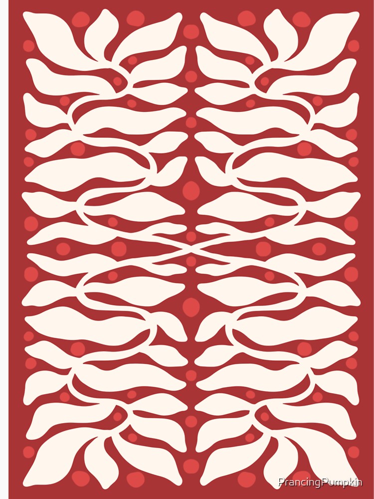 Abstract Christmas Design in Red and White by PrancingPumpkin