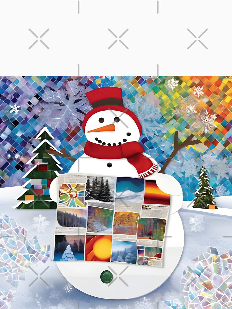 Snowman 12 - Blissful Snowman Art by Artekinium