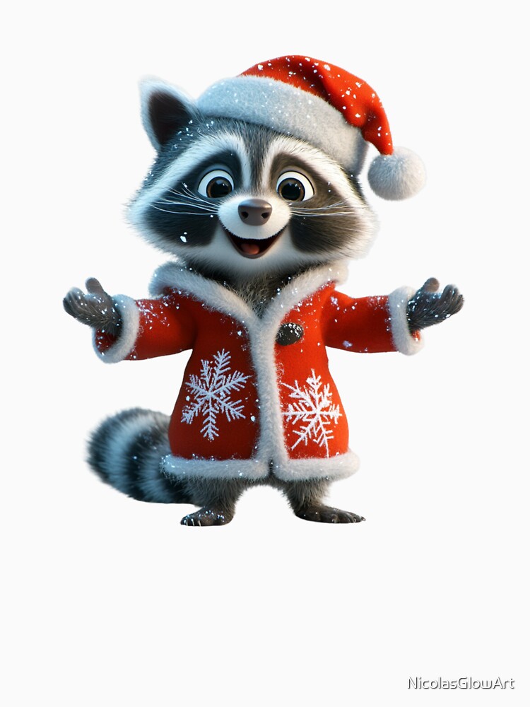 Happy Christmas Raccoon by NicolasGlowArt