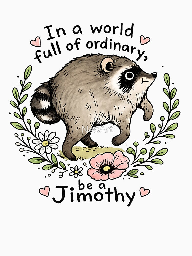 In A World Full Of Ordinary Be A Jimothy Raccoon by NesArt