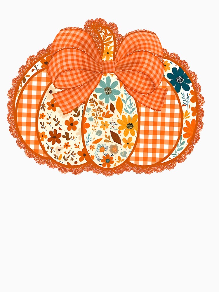 Preppy Floral Pumpkin Crewneck by Charleslindroth