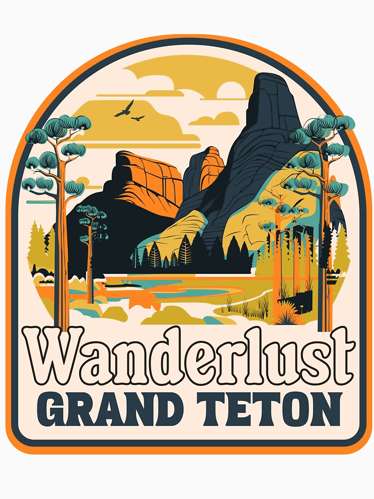 Grand Teton National State Park Classic T-shirt Sticker by ThinkNature!