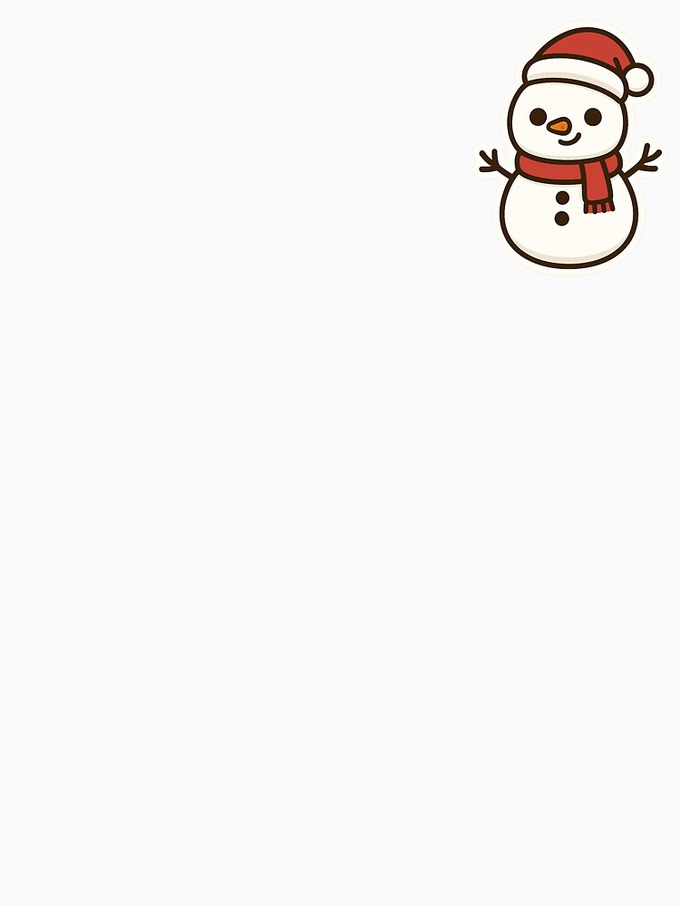 Cute Kawaii Christmas Snowman by SnugglePod Studio