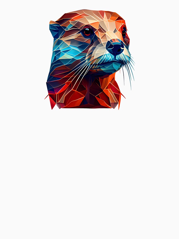 Abstract Otter: A Colorful Twist on Wildlife Imagery by FiveIntentions