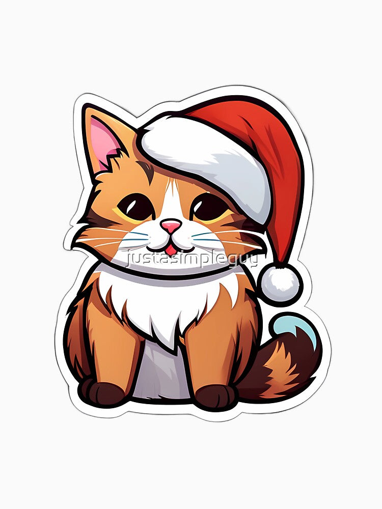 Cute Orange Cat Christmas by justasimpleguy