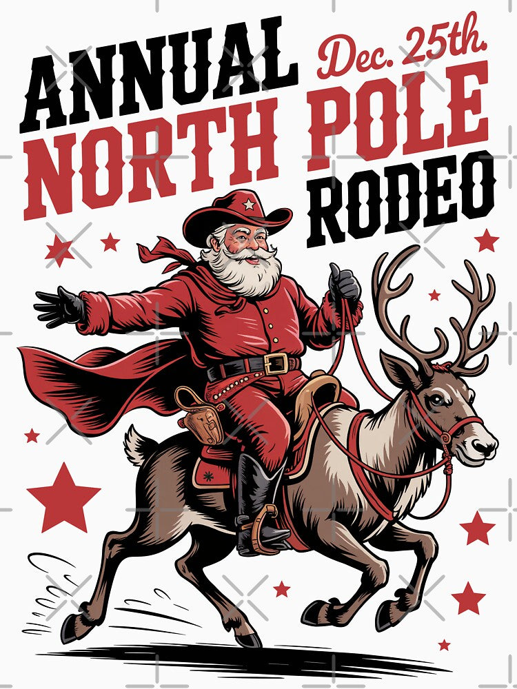 Cowboy Santa North Pole Art by SFIPS