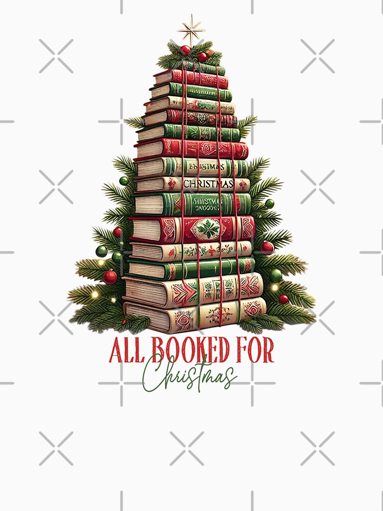 All Booked for Christmas PNG | Christmas Books Png | Book Lovers Png | Librarian Gift Png | Bookish Png | Santa Bookish | Christmas Club Png by PixelBlooming