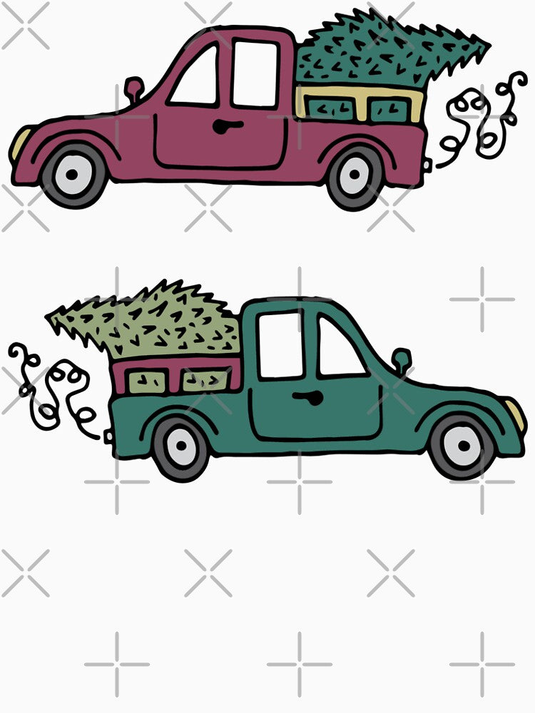 Tile Pattern - Pickup Truck / Christmas Tree Farm by Tim Veiga