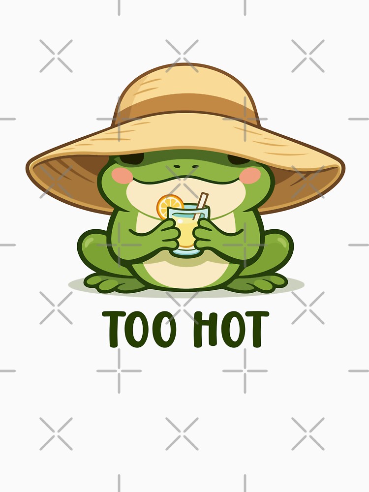 Funny Frog Cartoon Drinking Lemonade Summer Heat by stylishdzign