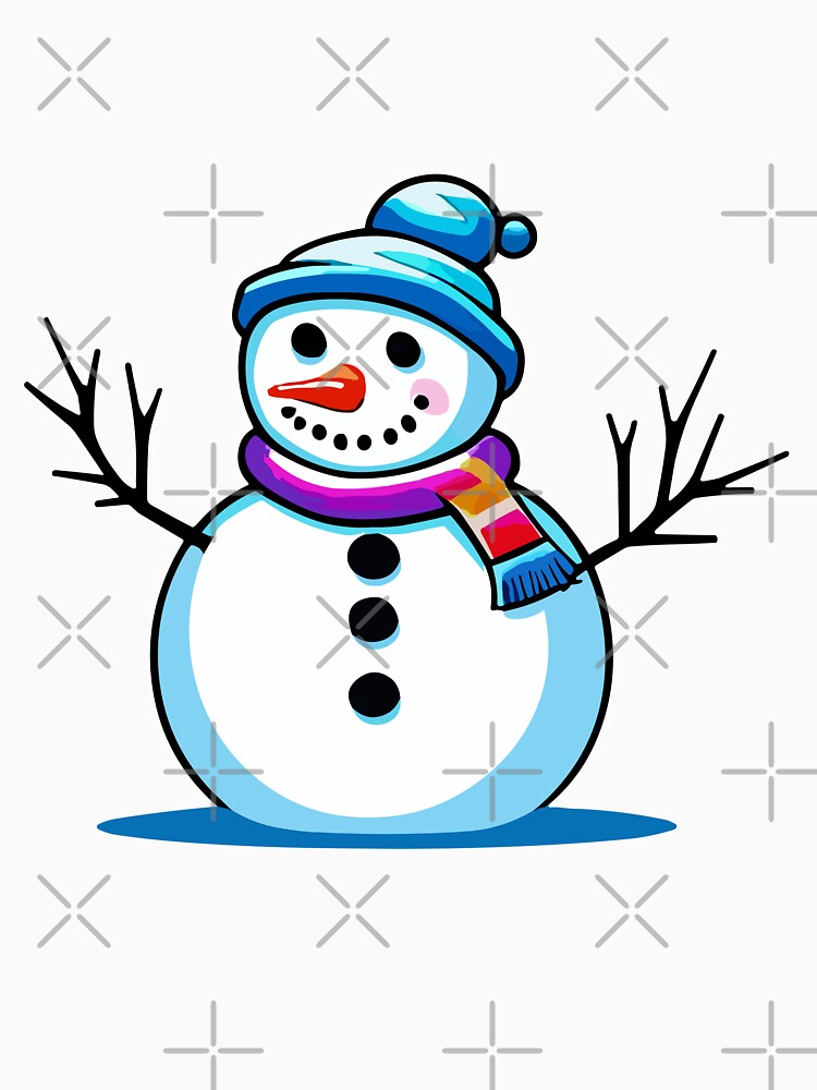 Cute and Cheerful Snowman by Akioos