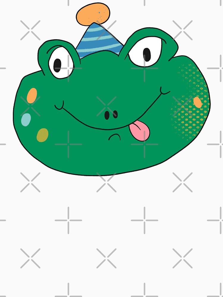 Birthday Party Freddy Frog Head (Blue) by yellowflowerhut