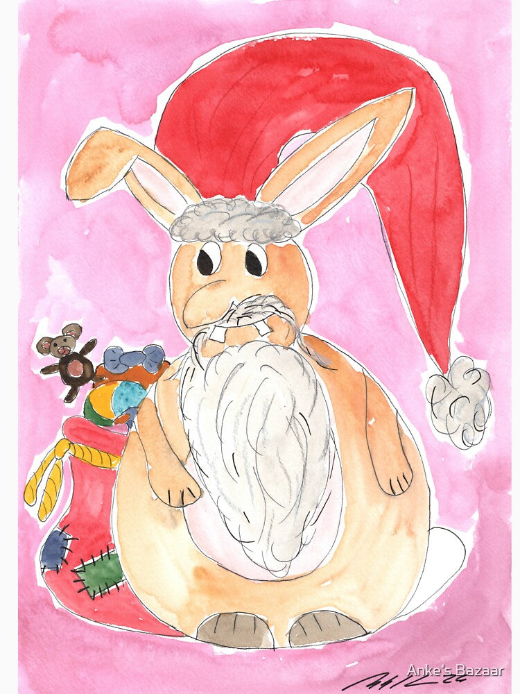 Christmas, Weihnachten, Christmas-Rabbit, Pink by Anke‘s Bazaar