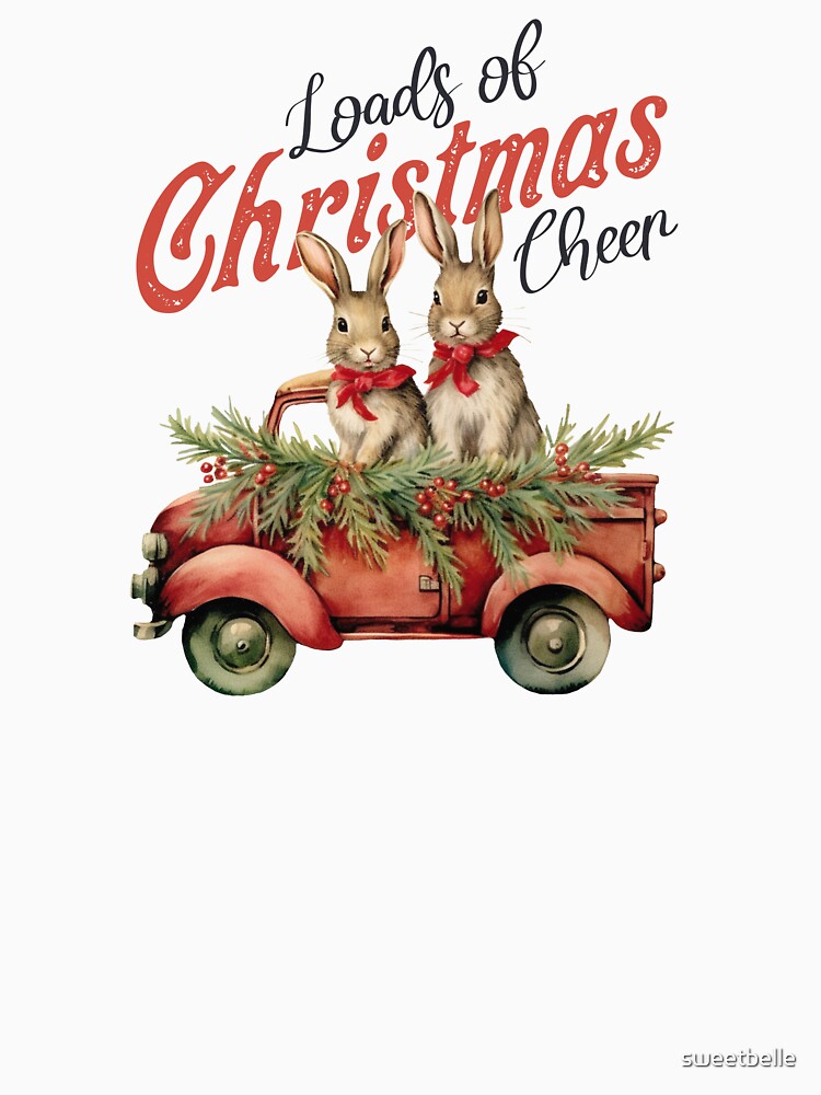 Christmas Bunny Rabbits in Truck by sweetbelle