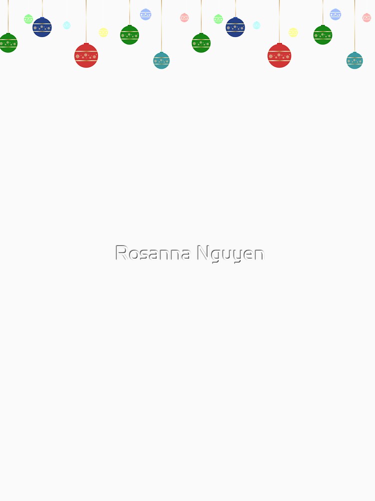 Christmas ornament hanging decoration print - dark green by Rosanna Nguyen