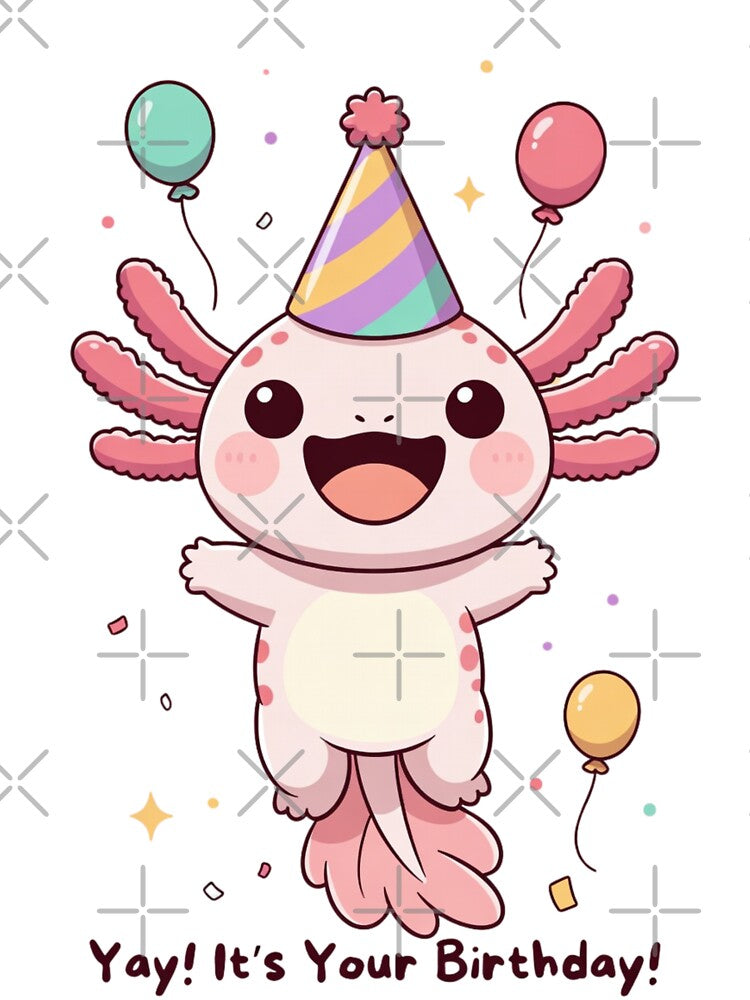 Festive Amphibian Holding Red Balloon Art by GrumpySableye