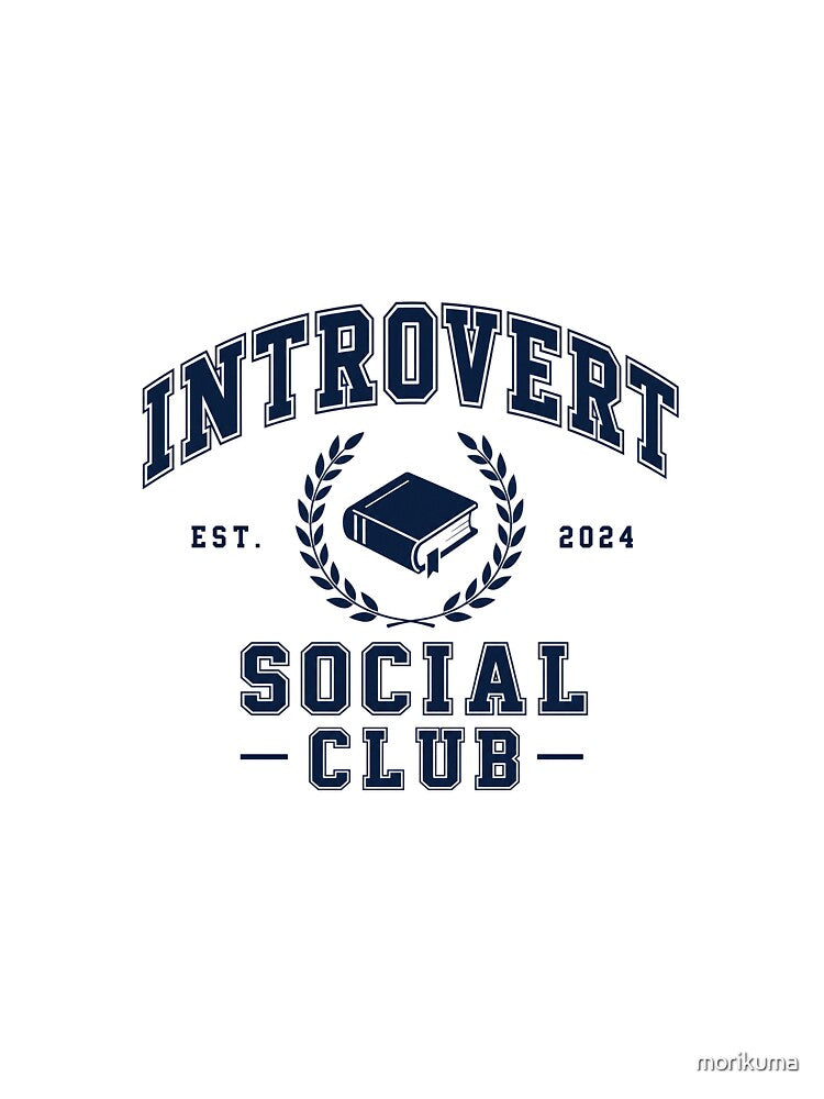 Introvert Social Club - Ironic Varsity College Logo by morikuma