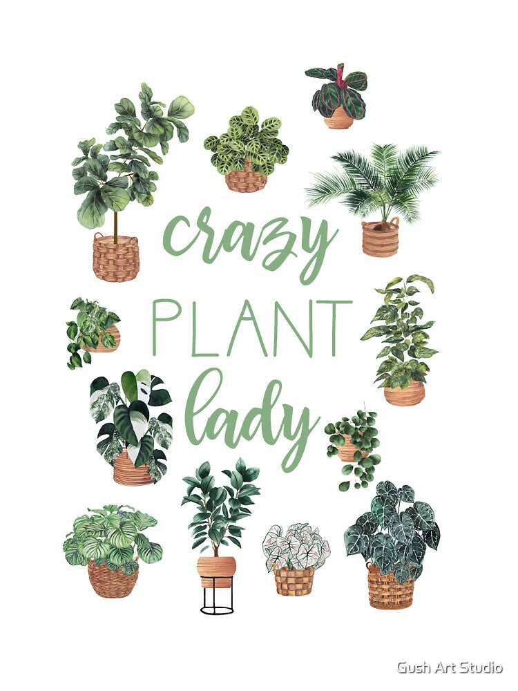 Crazy Plant Lady Illustration Quote by Ana Moguš
