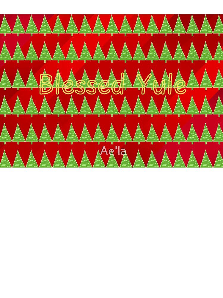 Blessed Yule Repeat Tree Pattern by Ae'la