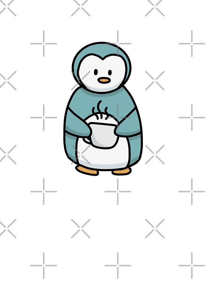 Penguin With Tea Coffee Hot Chocolate Mug by bassoongirl123