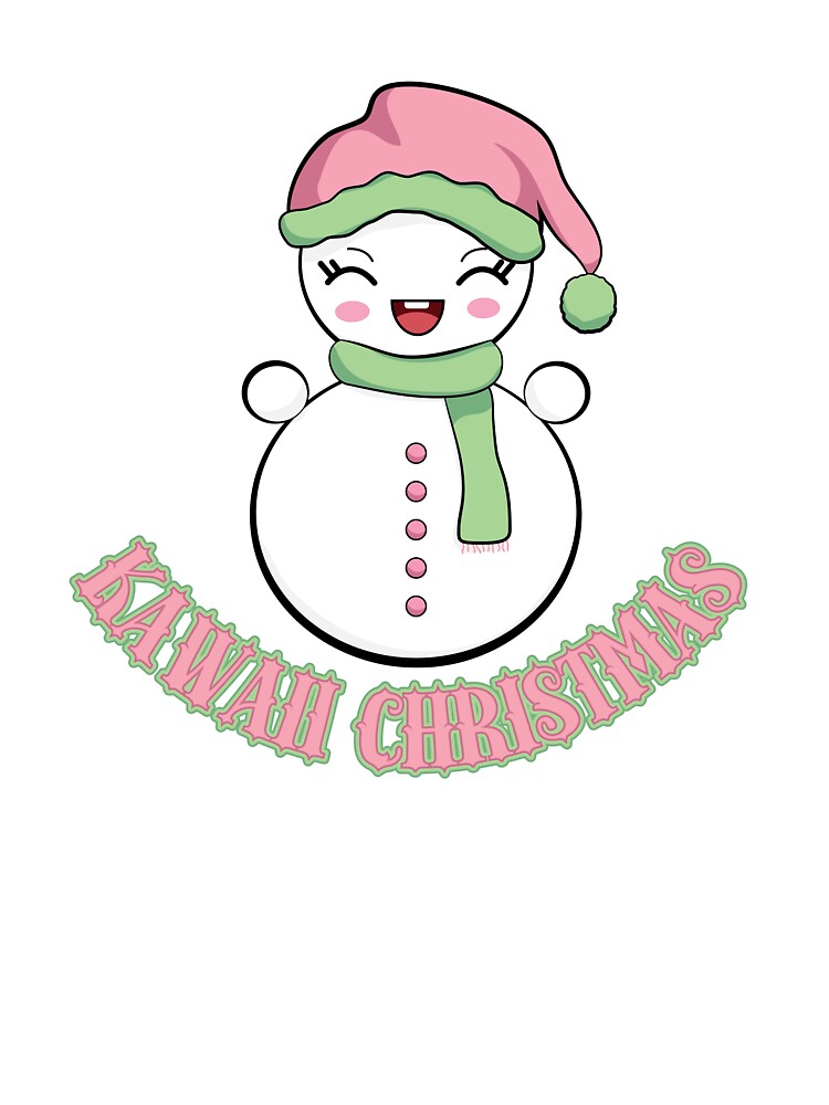 Kawaii Christmas Snowman by SimonaArtDesign
