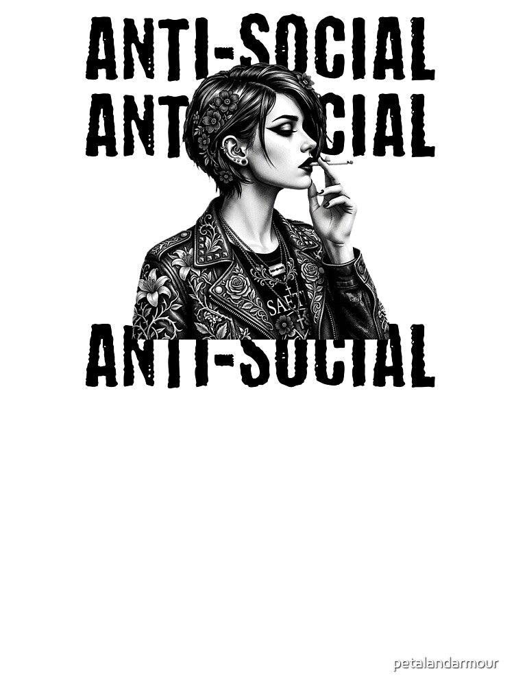 Anti Social Alternative Punk Floral Girl by petalandarmour