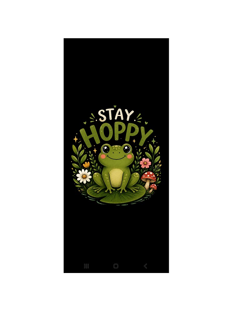 Stay hoppy  cute frog illustrition by Cristinafabian