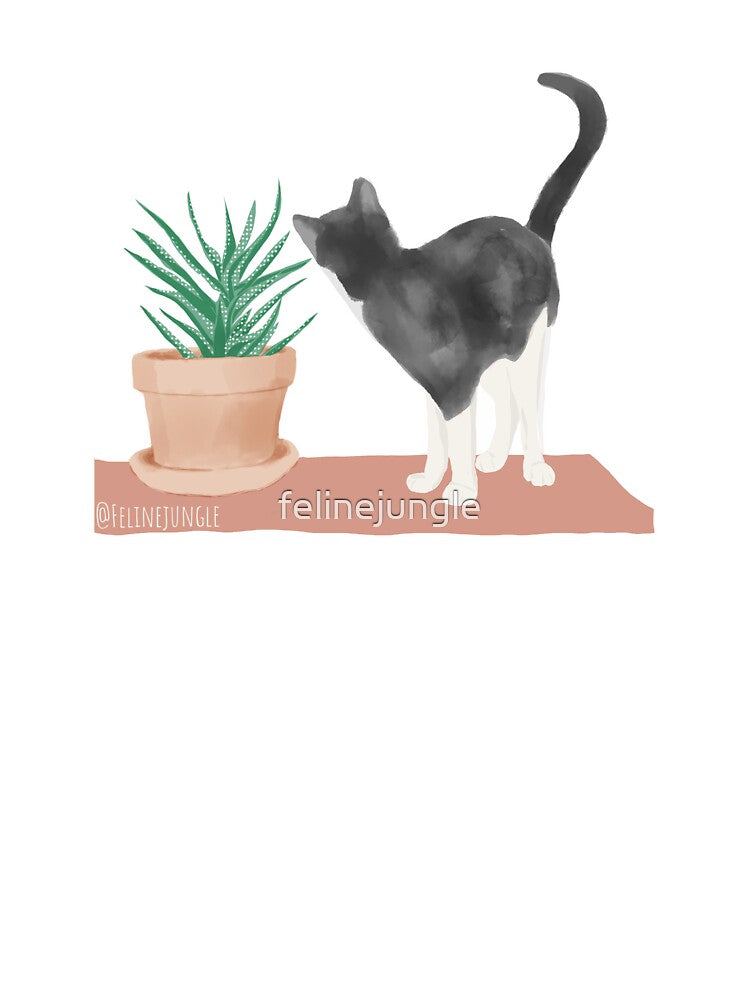 Cat and Plant by felinejungle