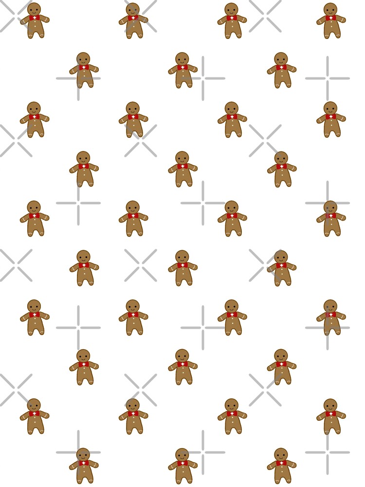 Gingerbread Pattern-White by Jitter4528
