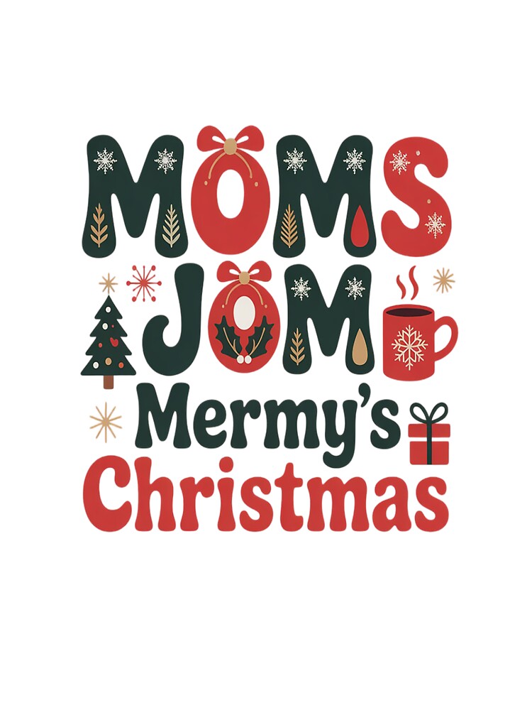 Christmas Moms Jom Bow Mama Claus Merry  Christmas Tree Cake by VladoZork
