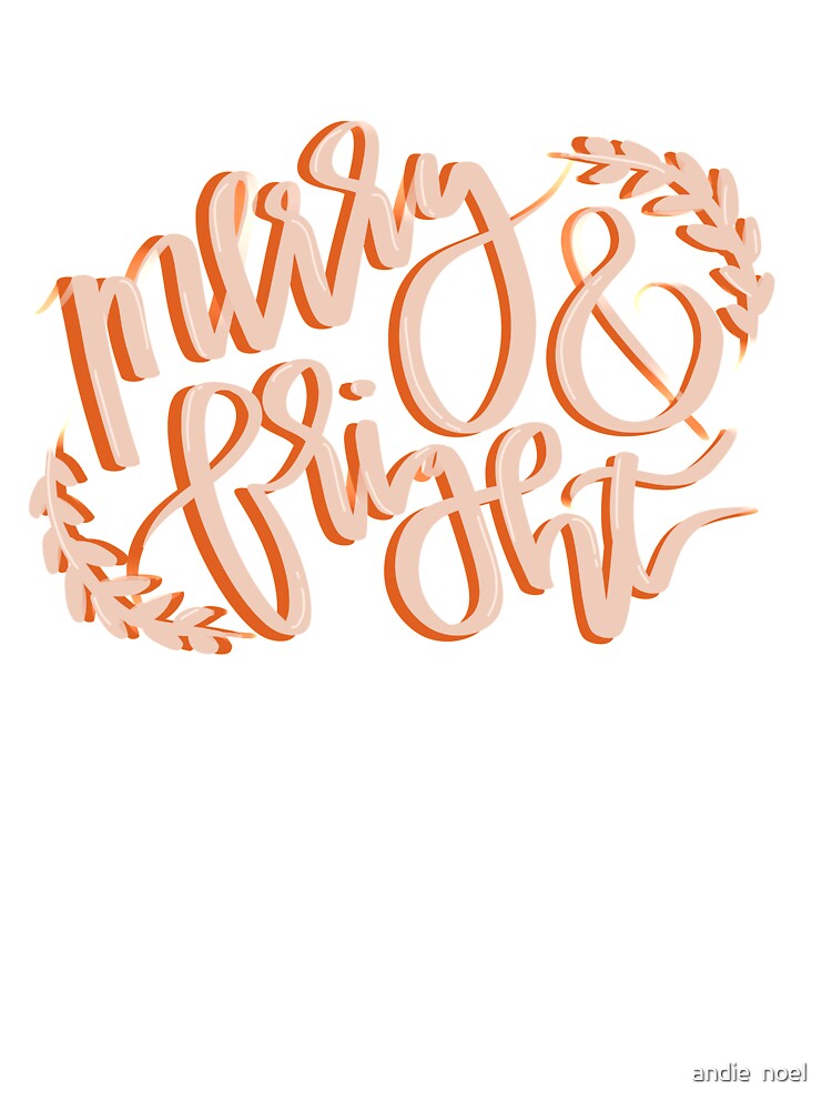 merry and bright retro christmas quote by ⋒ andie  noel